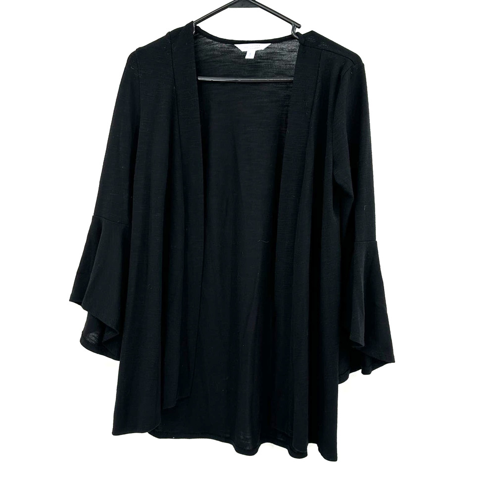 LC Lauren Conrad size small black open front cardigan sweater bell sleeves